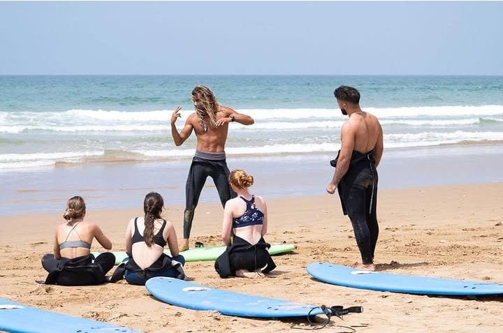 Briefing on the sand
