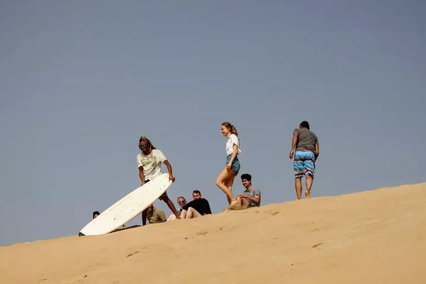 Going over the take-off on the sand